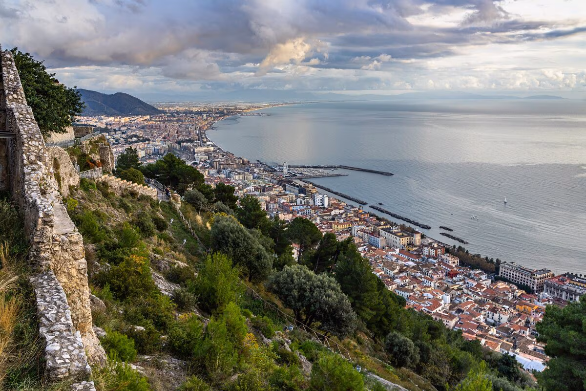 View of Salerno and the coast