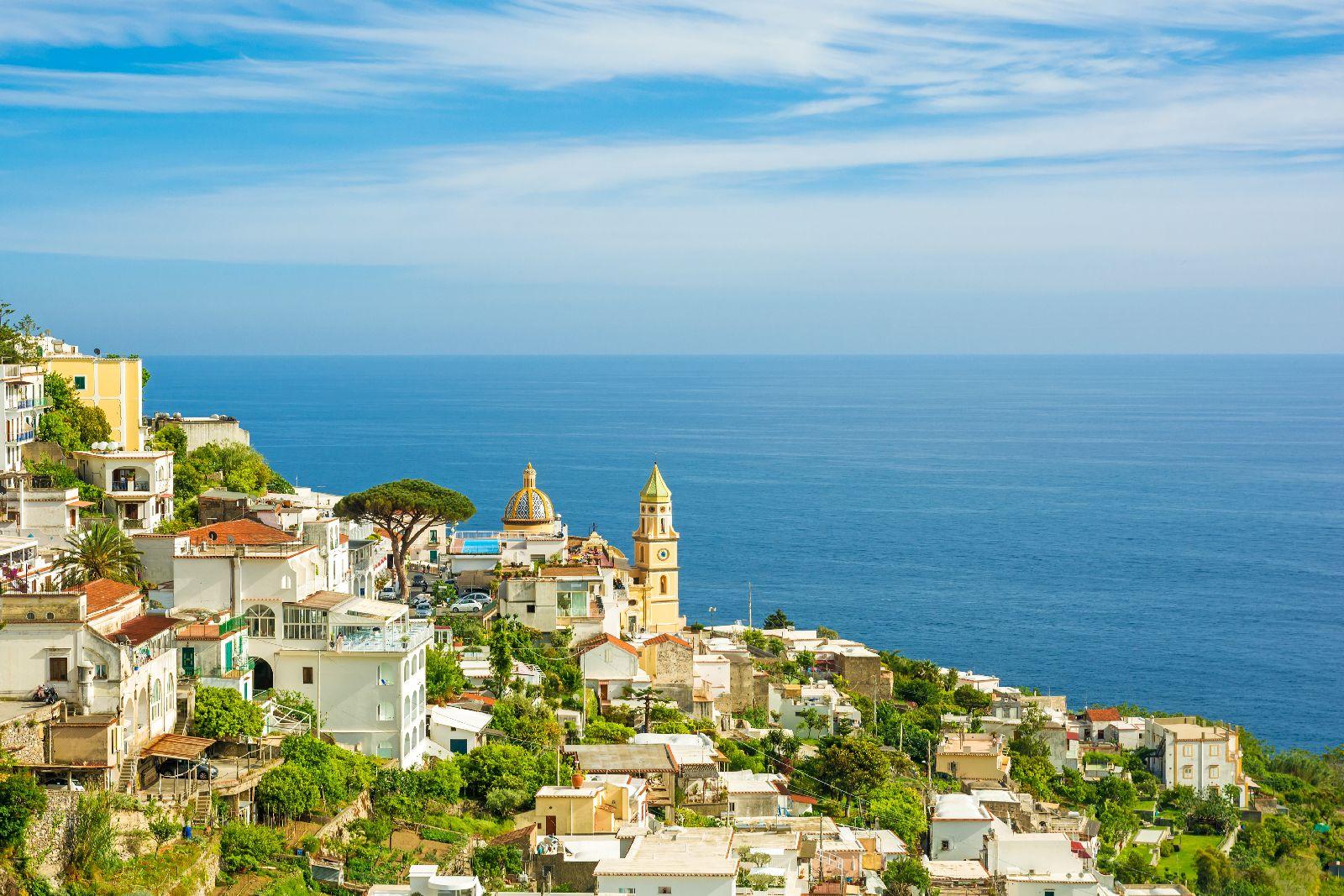 View of Praiano on the Amalfi Coast
